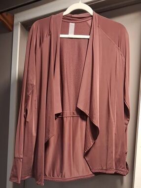 zuda Mauve Open-Front Drape Jacket